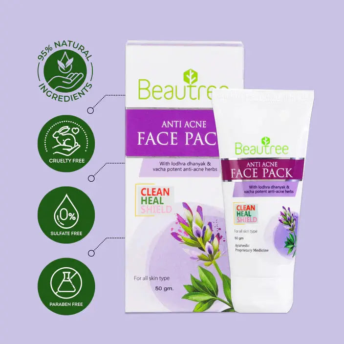 Beautree Anti Acne Face Pack ayurchemstore