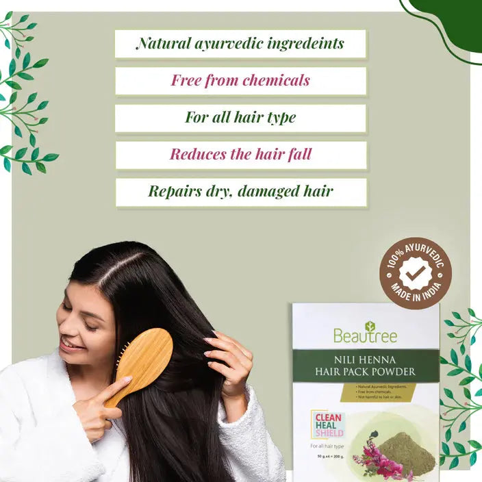 Beautree Nili Henna Hair Pack Powder ayurchemstore