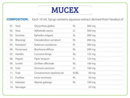 Mucex Syrup Ayurchem