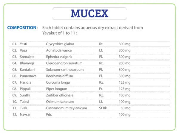 Mucex Tablet Ayurchem