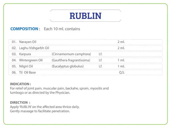 Rublin Liniment Ayurchem