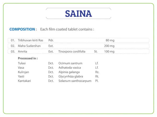 Saina Tablet Ayurchem