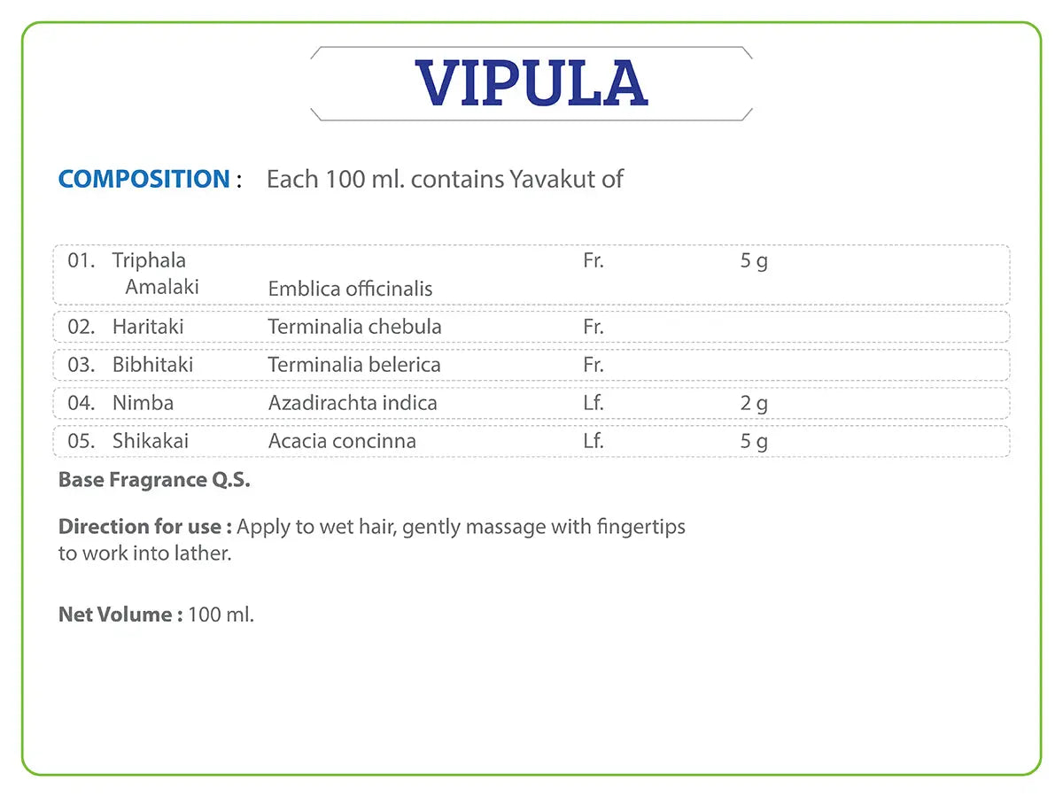 Vipula Anti Dandruff Hair Wash (Lotion) Ayurchem